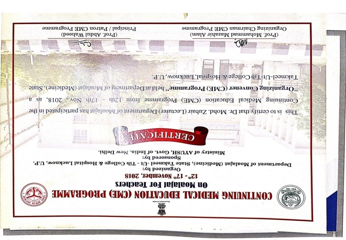 CME on Moalajat — Lecturer & Organising Convener